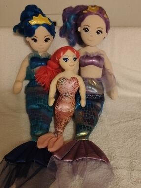 Aurora World Sea Sparkles Lot Of 3 Mermaids